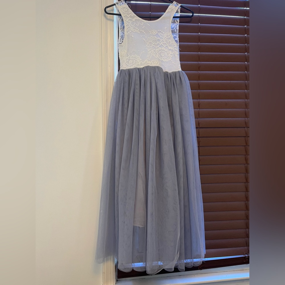 2Bunnies Girl Rose Lace Back A-Line Straight Tutu Tulle